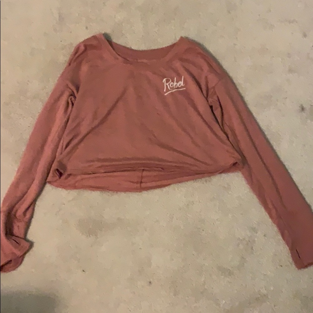 Red cropped shirt